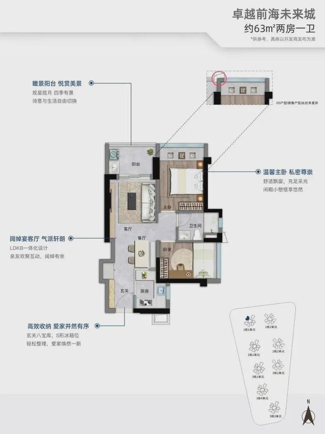 型76-112㎡总价243万起一文了解。K8凯发·国际网站《前海未来城》在售户(图3)
